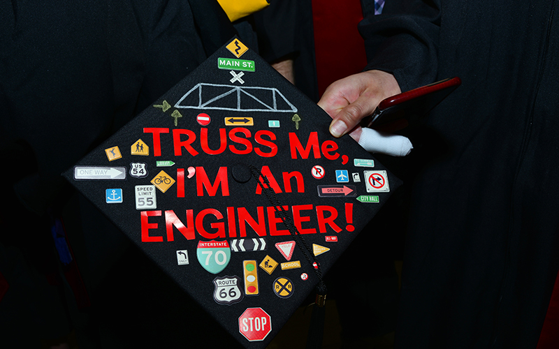 Decorated graduation cap