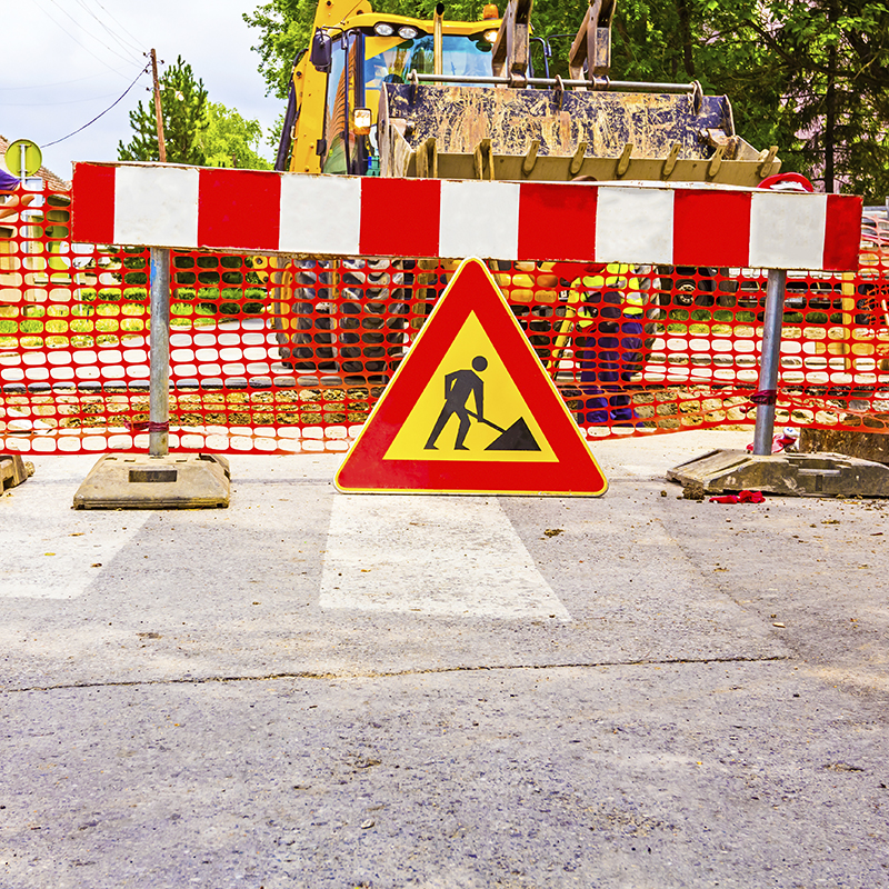 Road construction sign