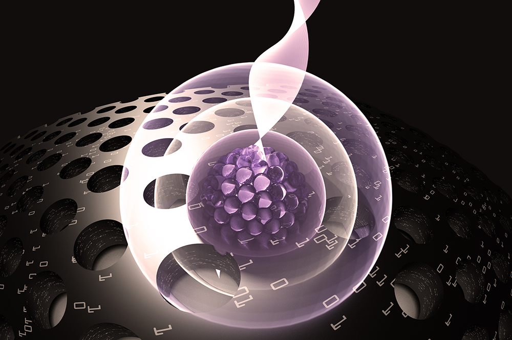 Researchers demonstrate the first single-photon transistor using a semiconductor chip. They used a single photon, stored in a quantum memory, to toggle the state of other photons. Credit: E. Edwards/Joint Quantum Institute