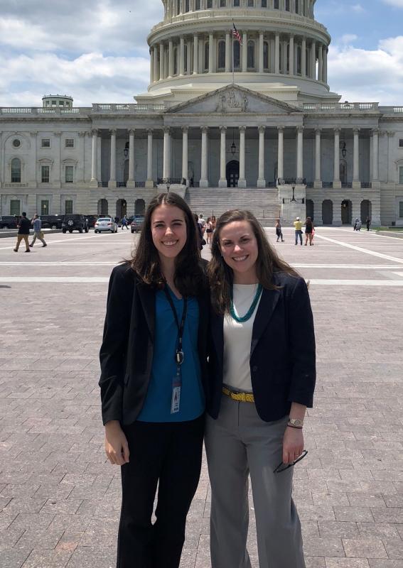 Rachel Romano MPR intern at the US Capitol