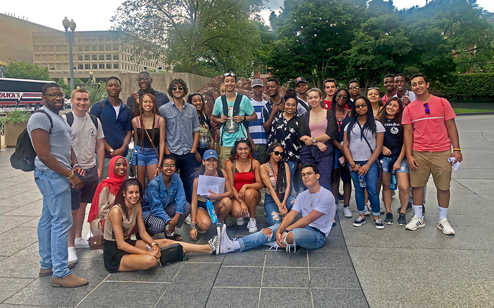 Posed group of students who participated in a summer camp