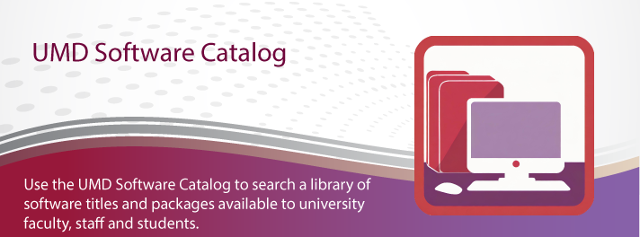 UMD Software Catalog banner logo