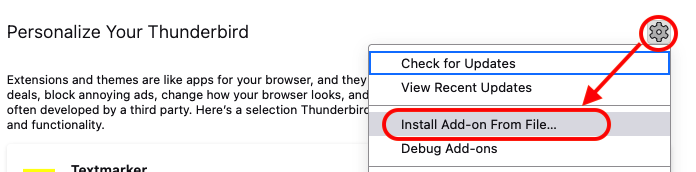 Illustration for Installing Add-on from File