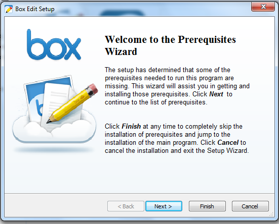 Box Prerequisite Wizard