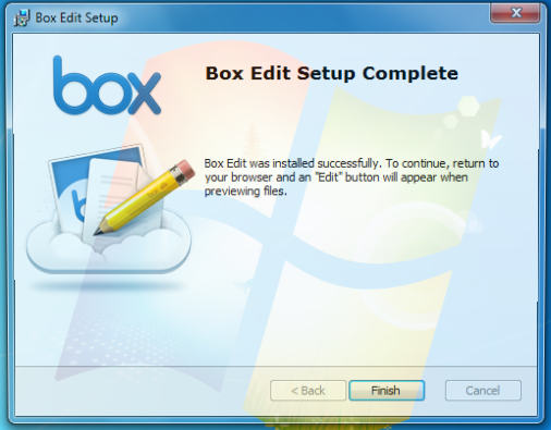 Box Edit App Installation Final Stage