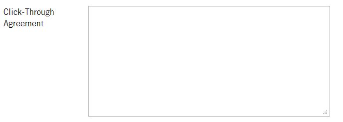 Click-through Agreement field