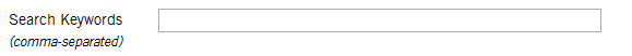 Search Keywords field