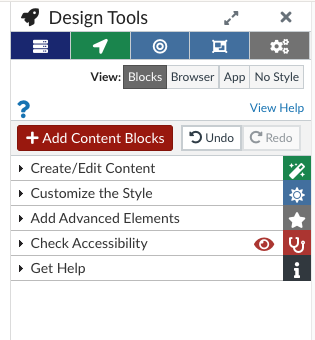 screenshot image of design tools (legacy version)