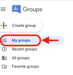 Select Groups from Google apps