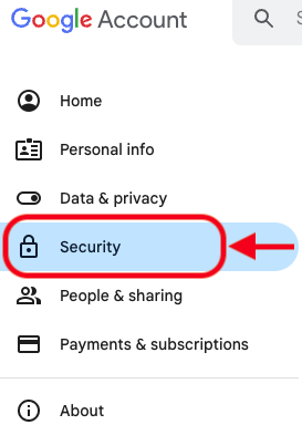 Select Security from list