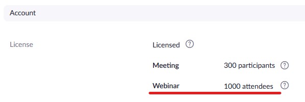 Zoom Webinar License