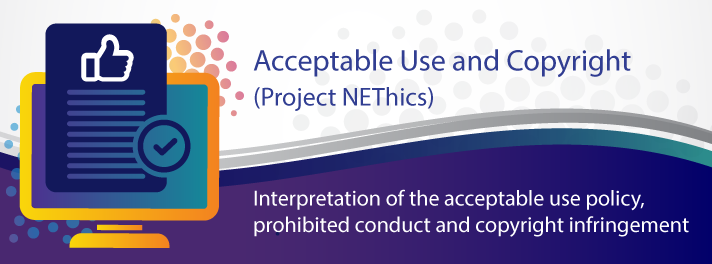 Acceptable Use and Copyright (Project NEThics) banner logo