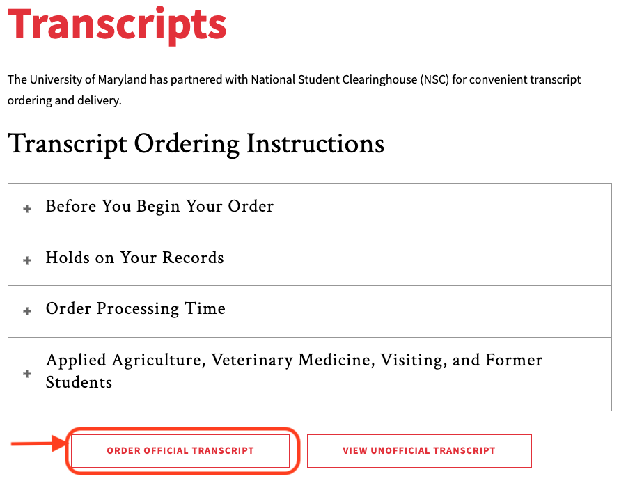 Illustration for Ordering an official transcript