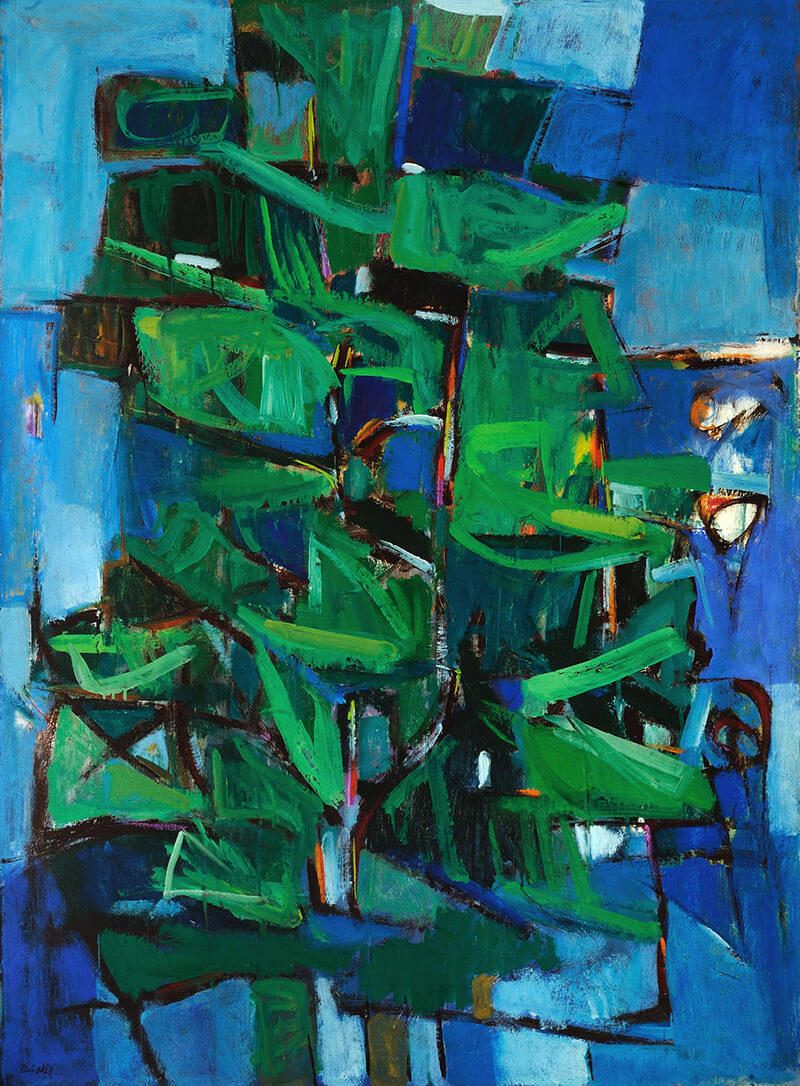 “Pine Trees #5” (1959) by David C. Driskell